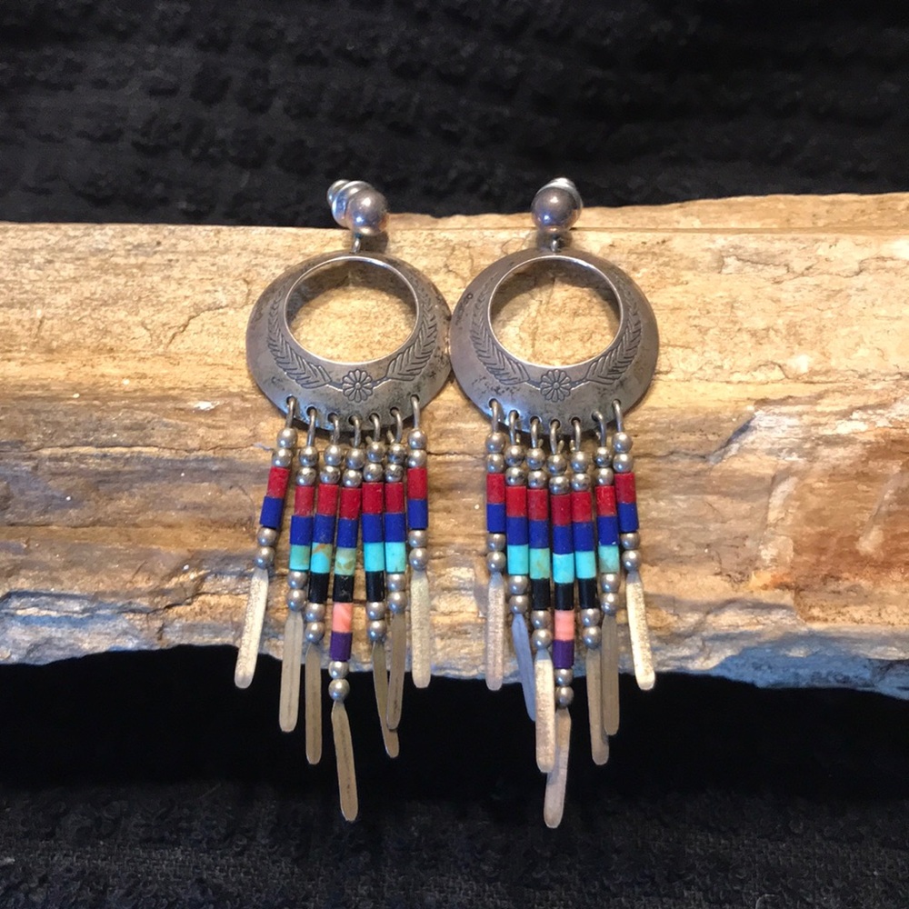 Native American Sterling Silver Earrings